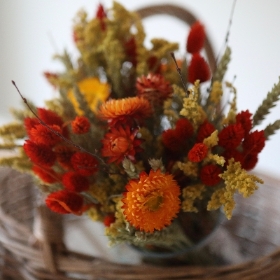 The Rustic Wildflowers  Dried Bouquet of Flowers & Chocolates